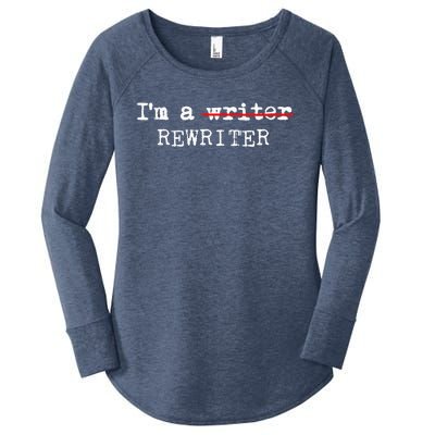 Wo I'm A Rewriter | This Is My Writing Tee VNeck Women's Perfect Tri Tunic Long Sleeve Shirt