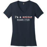 Wo I'm A Rewriter | This Is My Writing Tee VNeck Women's V-Neck T-Shirt