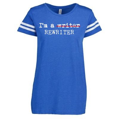 Wo I'm A Rewriter | This Is My Writing Tee VNeck Enza Ladies Jersey Football T-Shirt