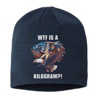 Wtf Is A Kilogram Funny 4th Of July Patriotic Eagle Usa Sustainable Beanie