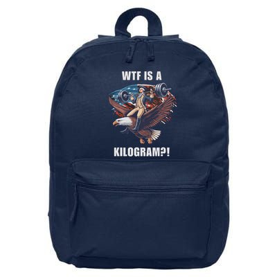 Wtf Is A Kilogram Funny 4th Of July Patriotic Eagle Usa 16 in Basic Backpack
