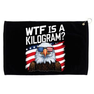 Wtf Is A Kilogram Funny 4th Of July Patriotic Eagle Usa Grommeted Golf Towel