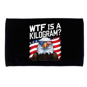 Wtf Is A Kilogram Funny 4th Of July Patriotic Eagle Usa Microfiber Hand Towel