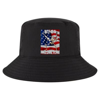 Wtf Is A Kilometer American Skeleton Funny Cool Comfort Performance Bucket Hat