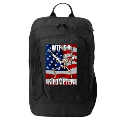 Wtf Is A Kilometer American Skeleton Funny City Backpack
