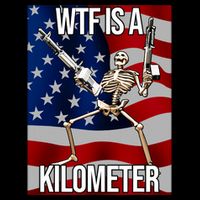 Wtf Is A Kilometer American Skeleton Funny 16 in Basic Backpack