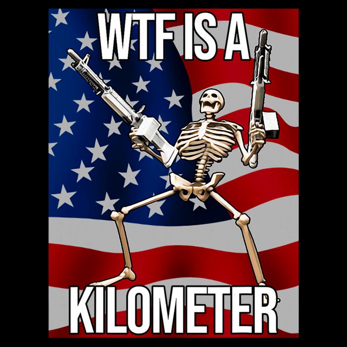 Wtf Is A Kilometer American Skeleton Funny 16 in Basic Backpack