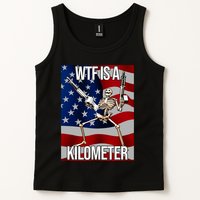 Wtf Is A Kilometer American Skeleton Funny Tank Top
