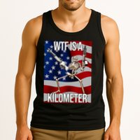 Wtf Is A Kilometer American Skeleton Funny Tank Top