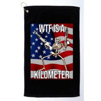 Wtf Is A Kilometer American Skeleton Funny Golf Towel