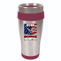 Wtf Is A Kilometer American Skeleton Funny 16oz Travel Tumbler
