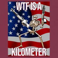 Wtf Is A Kilometer American Skeleton Funny 16oz Travel Tumbler