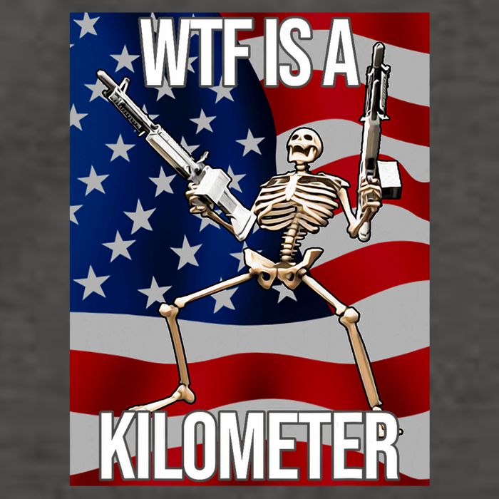 Wtf Is A Kilometer American Skeleton Funny Vector Backpack