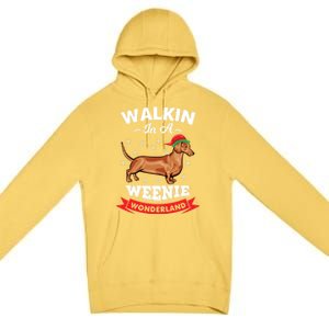 Walking In A Weenie Wonderland Cool Graphic Design Gift Premium Pullover Hoodie