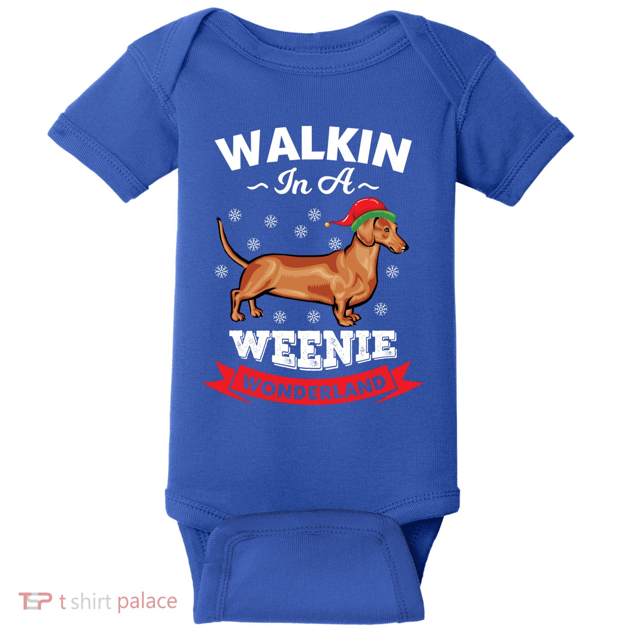 Walking In A Weenie Wonderland Cool Graphic Design Gift Baby Bodysuit