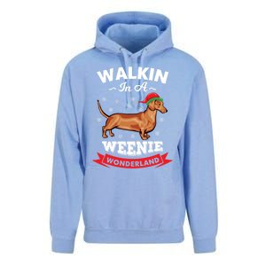 Walking In A Weenie Wonderland Cool Graphic Design Gift Unisex Surf Hoodie