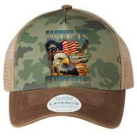 Wtf Is A Kilometer Eagle Badge American Burger 4th Of July Legacy Tie Dye Trucker Hat