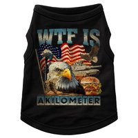 Wtf Is A Kilometer Eagle Badge American Burger 4th Of July Doggie Tank