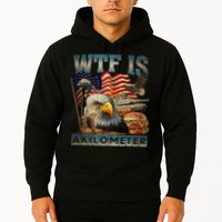 Wtf Is A Kilometer Eagle Badge American Burger 4th Of July Hoodie