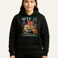 Wtf Is A Kilometer Eagle Badge American Burger 4th Of July Hoodie