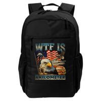 Wtf Is A Kilometer Eagle Badge American Burger 4th Of July Backpack