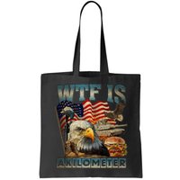 Wtf Is A Kilometer Eagle Badge American Burger 4th Of July Bag
