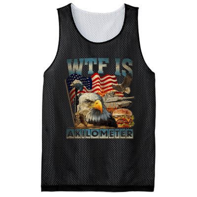 Wtf Is A Kilometer Eagle Badge American Burger 4th Of July Mesh Reversible Basketball Jersey Tank