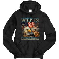 Wtf Is A Kilometer Eagle Badge American Burger 4th Of July Tie Dye Hoodie