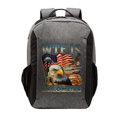 Wtf Is A Kilometer Eagle Badge American Burger 4th Of July Vector Backpack