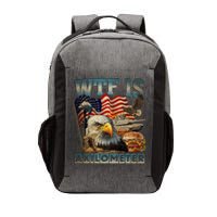 Wtf Is A Kilometer Eagle Badge American Burger 4th Of July Vector Backpack