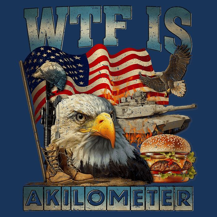 Wtf Is A Kilometer Eagle Badge American Burger 4th Of July Infant Baby Jersey Bodysuit