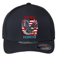 Wtf Is A Kilometer Eagle Badge American Flag Flexfit Unipanel Trucker Cap