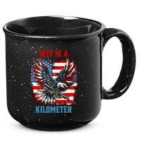 Wtf Is A Kilometer Eagle Badge American Flag 15oz Campfire Ceramic Mug