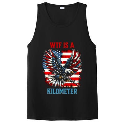 Wtf Is A Kilometer Eagle Badge American Flag PosiCharge Competitor Tank