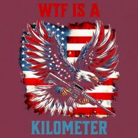 Wtf Is A Kilometer Eagle Badge American Flag 16oz Travel Tumbler