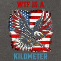 Wtf Is A Kilometer Eagle Badge American Flag Cotton Canvas Backpack