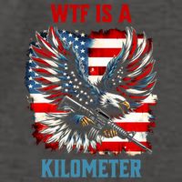 Wtf Is A Kilometer Eagle Badge American Flag Vector Backpack
