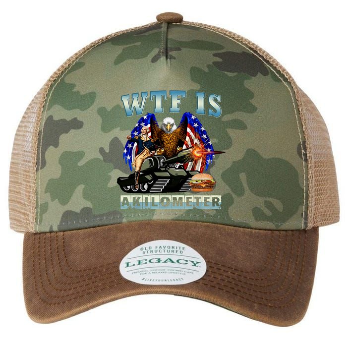 Wtf Is A Kilometer Eagle Badge American Signature Burger Legacy Tie Dye Trucker Hat