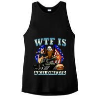 Wtf Is A Kilometer Eagle Badge American Signature Burger Ladies PosiCharge Tri-Blend Wicking Tank
