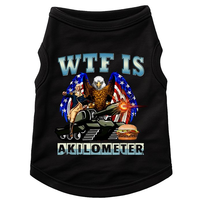 Wtf Is A Kilometer Eagle Badge American Signature Burger Doggie Tank