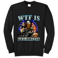 Wtf Is A Kilometer Eagle Badge American Signature Burger Sweatshirt