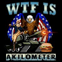 Wtf Is A Kilometer Eagle Badge American Signature Burger Sustainable Bucket Hat