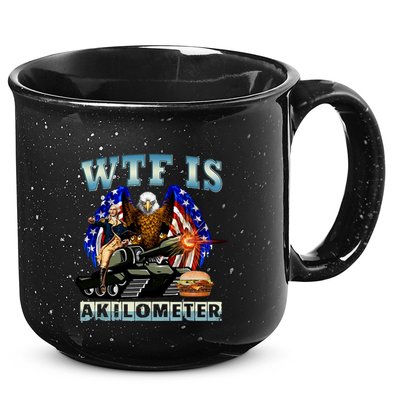 Wtf Is A Kilometer Eagle Badge American Signature Burger 15oz Campfire Ceramic Mug