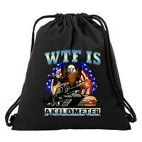 Wtf Is A Kilometer Eagle Badge American Signature Burger Drawstring Bag
