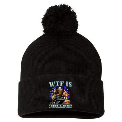 Wtf Is A Kilometer Eagle Badge American Signature Burger Pom Pom 12in Knit Beanie