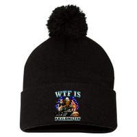 Wtf Is A Kilometer Eagle Badge American Signature Burger Pom Pom 12in Knit Beanie