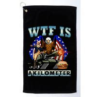 Wtf Is A Kilometer Eagle Badge American Signature Burger Golf Towel