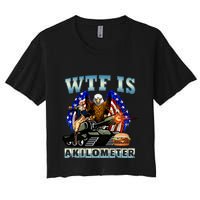 Wtf Is A Kilometer Eagle Badge American Signature Burger Crop Top