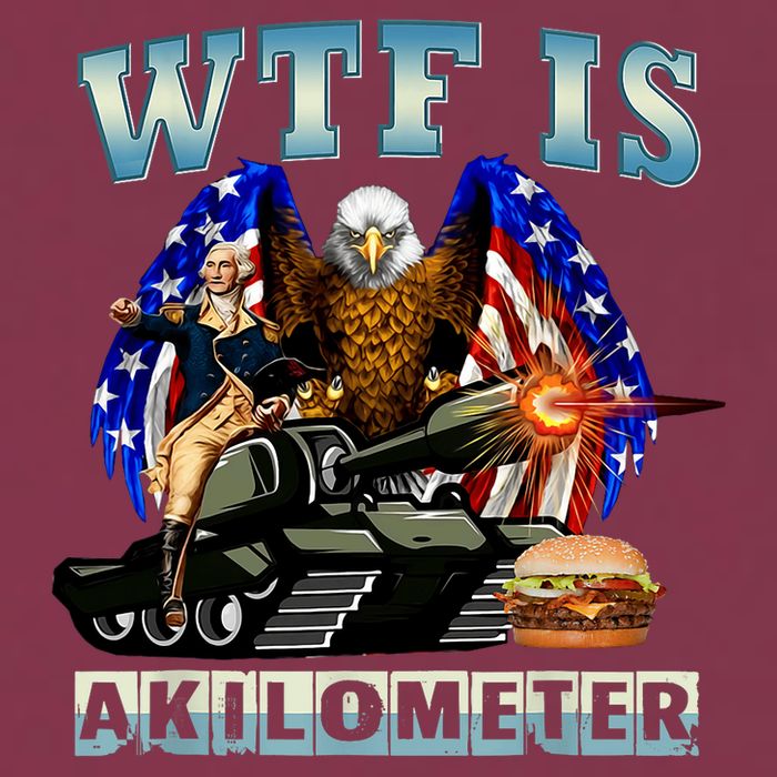 Wtf Is A Kilometer Eagle Badge American Signature Burger 16oz Travel Tumbler