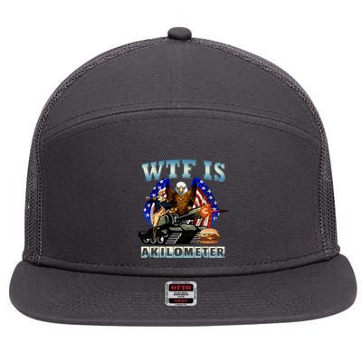 Wtf Is A Kilometer Eagle Badge American Signature Burger 7 Panel Mesh Trucker Snapback Hat